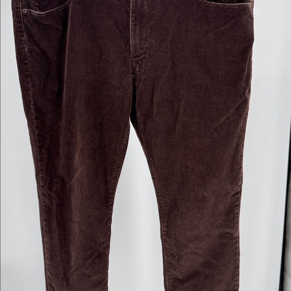 Mutual Weave The Slim Men's Corduroy Pants dark brown casual office 38x30 work - Picture 7 of 11